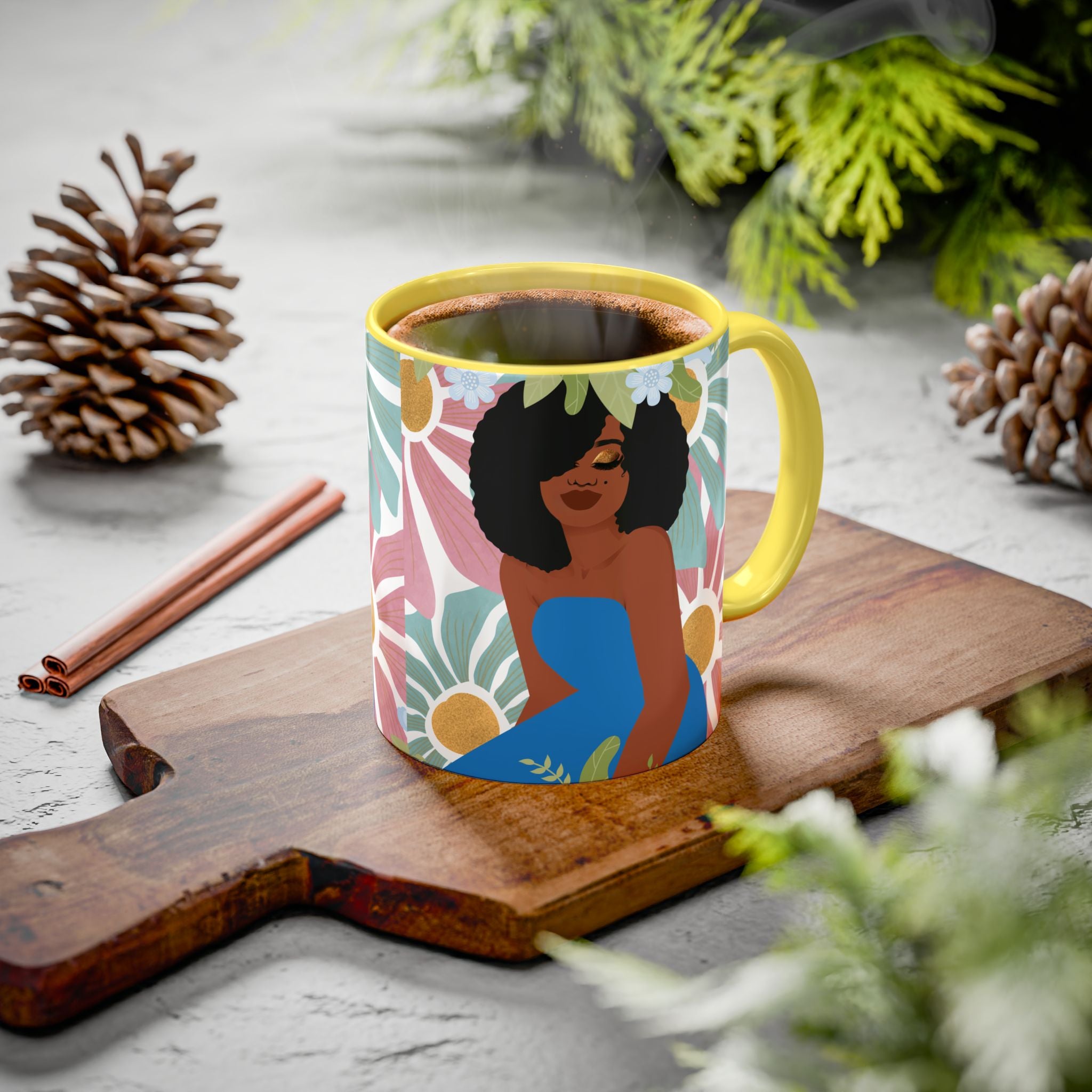 My Boho Floral Afro – Empowering Boho Coffee Cup (11oz)
