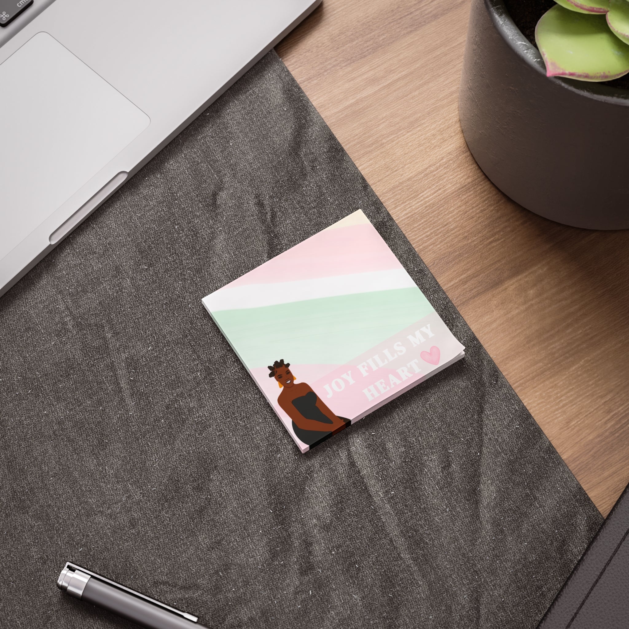 Joy Fills My Heart Post-it Note Pad — Pastel Inspo Sticky Notes