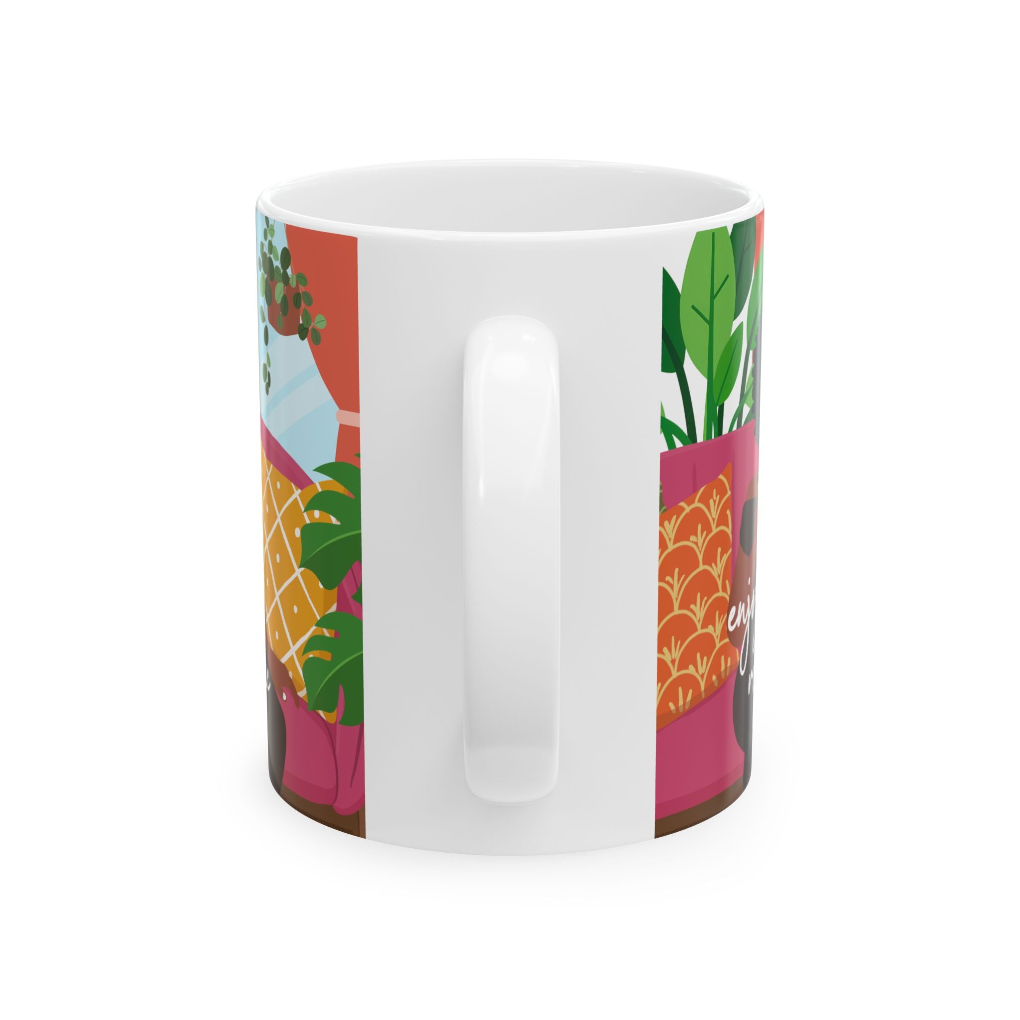 Enjoying My Peace Ceramic Mug — Inspirational Morning Coffee Cup