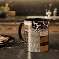 Leopard Patchwork Coffee Mug – 11oz Animal Print Ceramic Cup