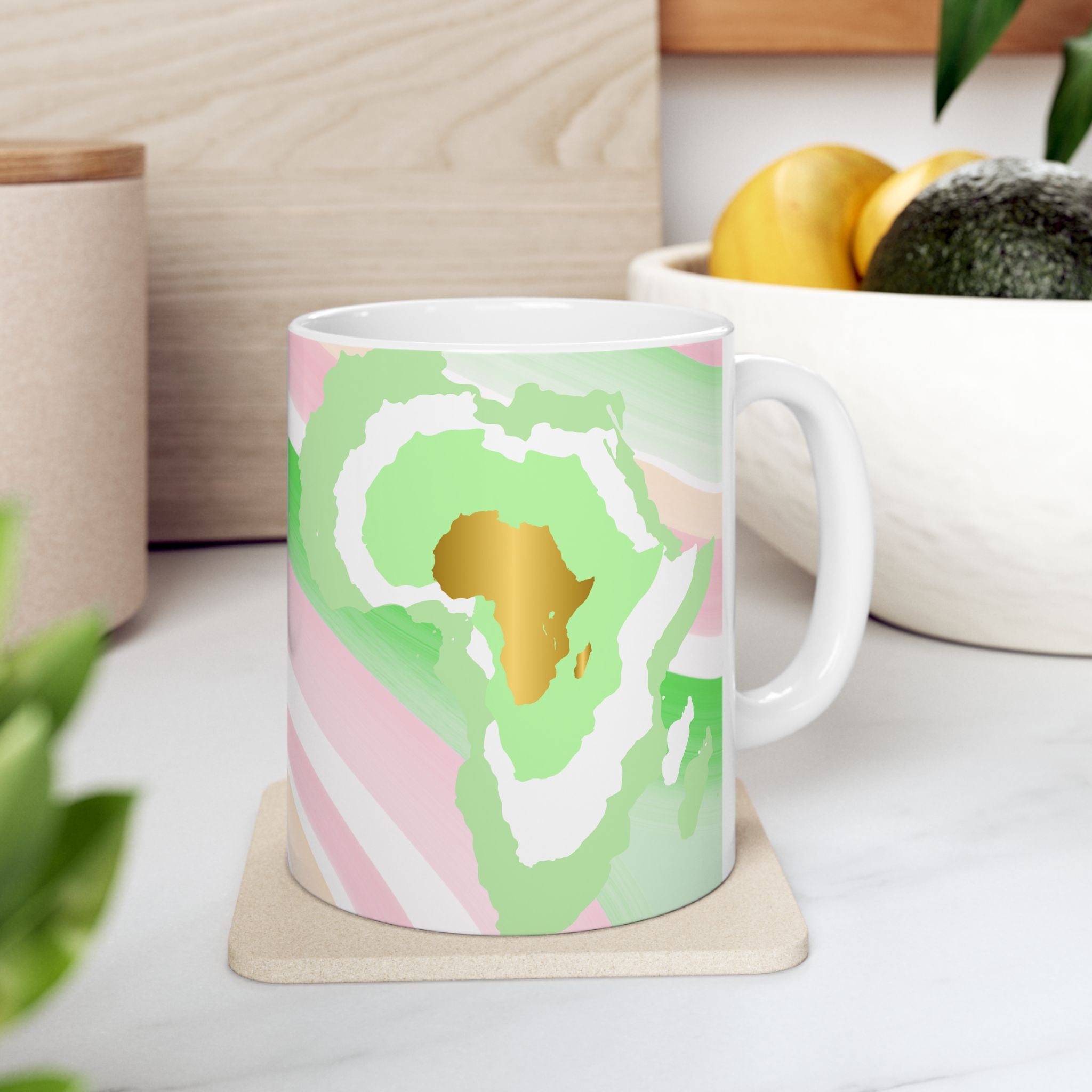 African Florals Ceramic Mug —11oz