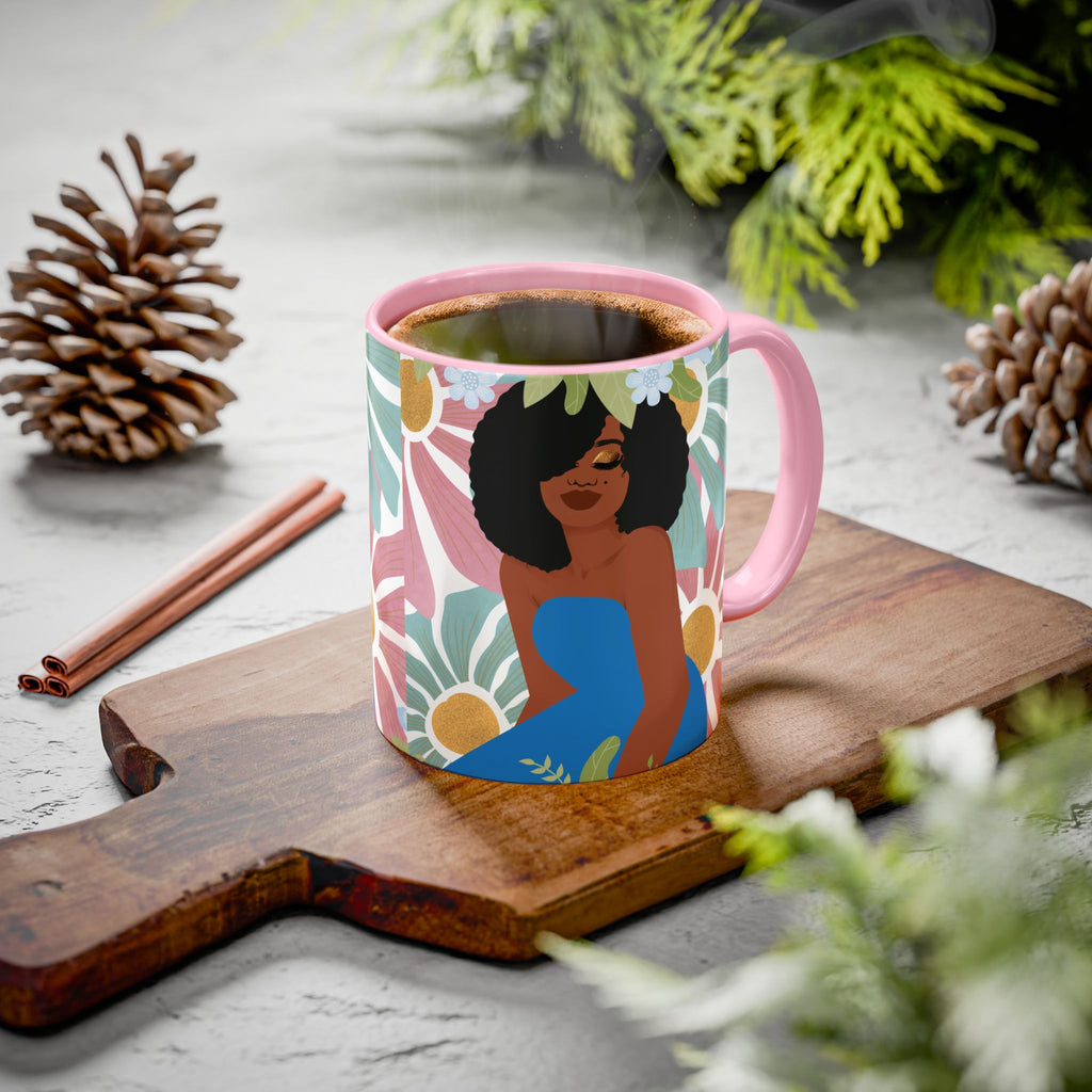 My Boho Floral Afro – Empowering Boho Coffee Cup (11oz)