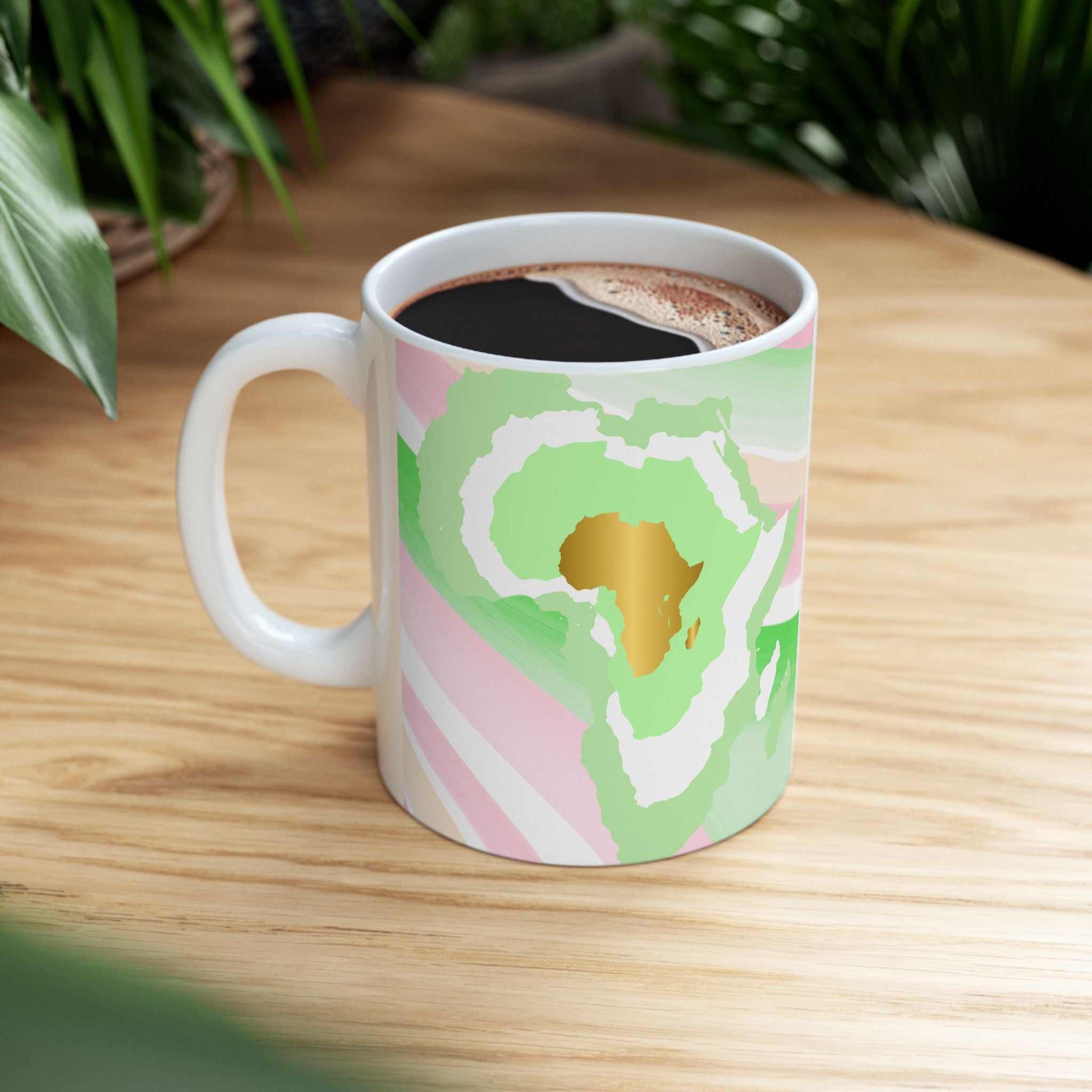 African Florals Ceramic Mug —11oz
