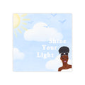 Shine Your Light Post-it Notes — Inspirational Sticky Notes with Sunny Clouds Design