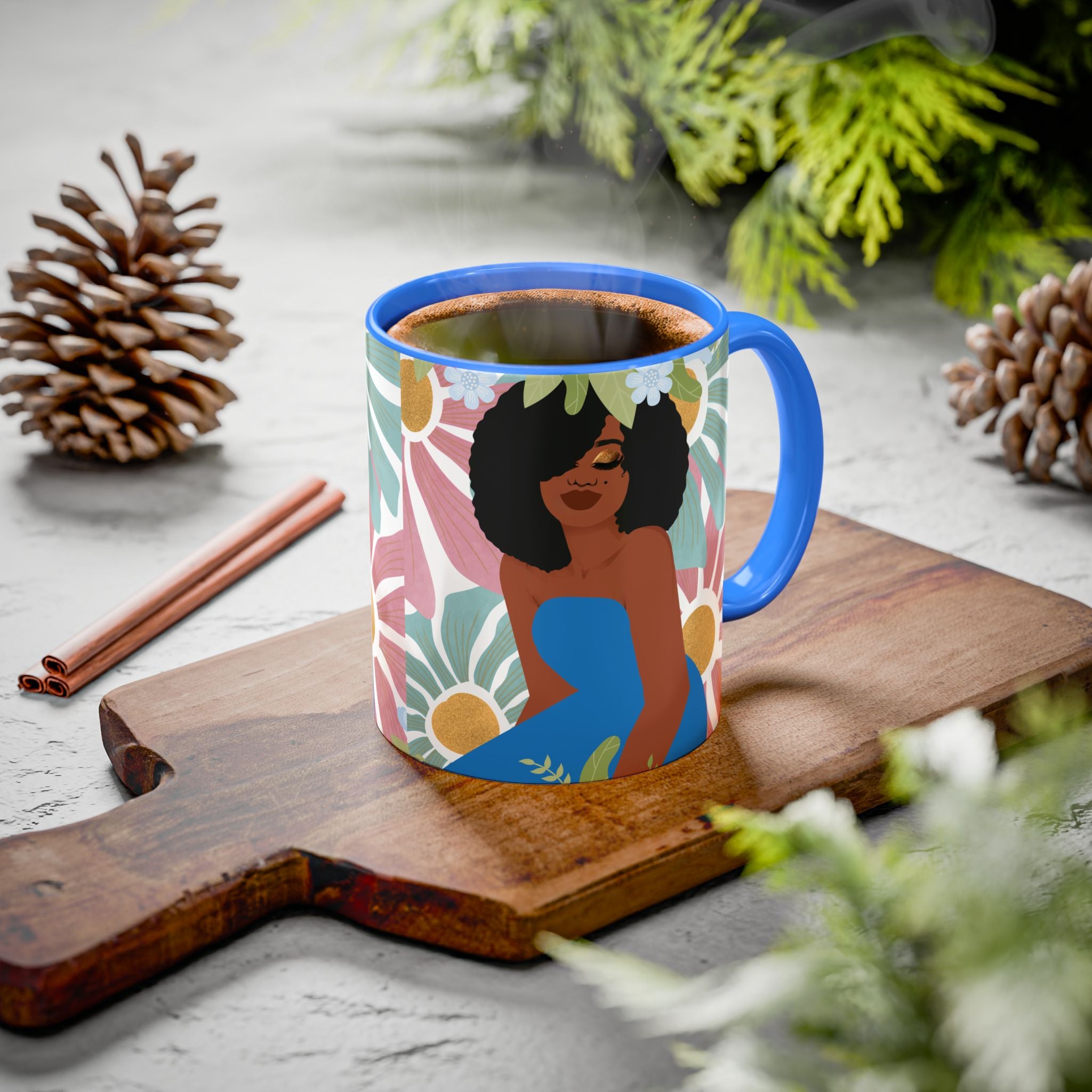 My Boho Floral Afro – Empowering Boho Coffee Cup (11oz)