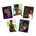 Empowerment Greeting Cards — 5-Pack Inspirational Black Women Designs