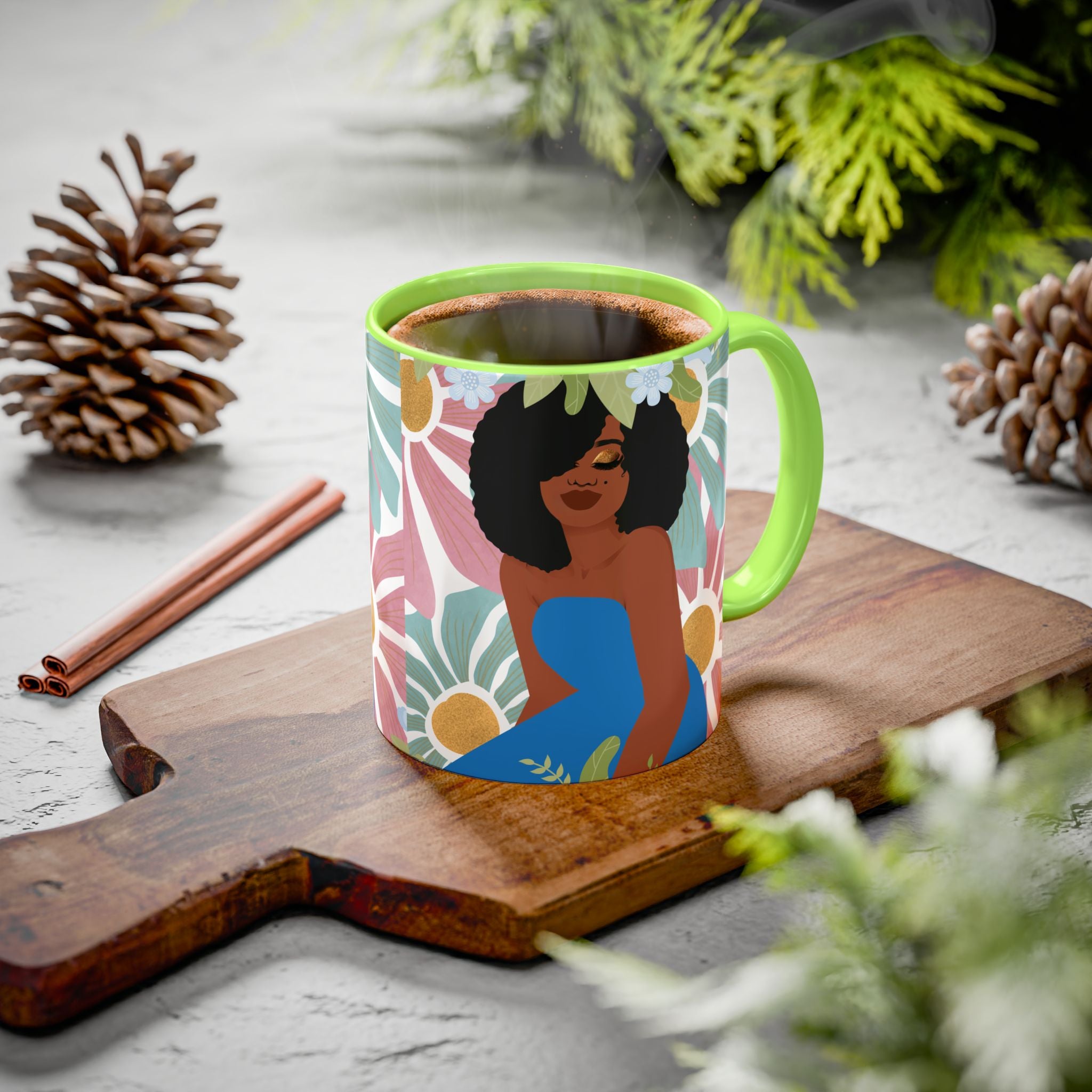 My Boho Floral Afro – Empowering Boho Coffee Cup (11oz)