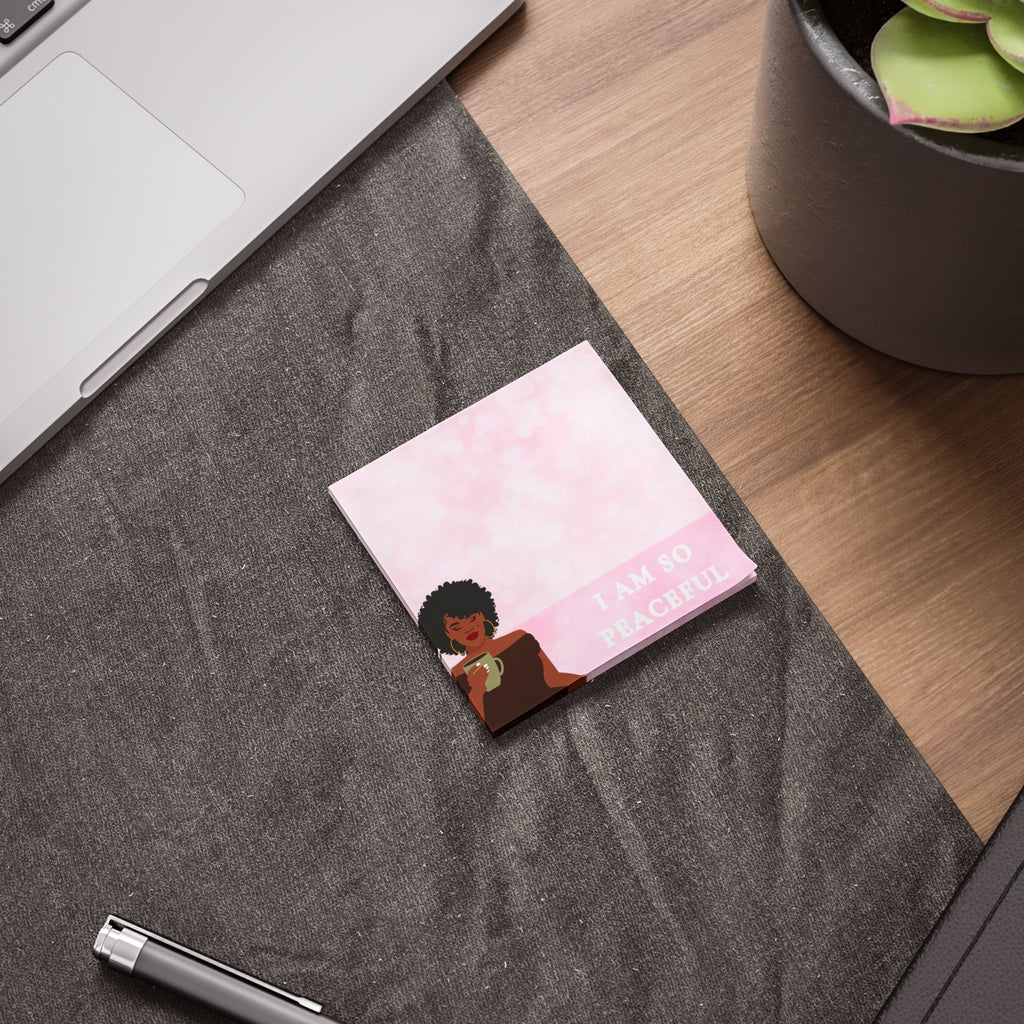 "I Am So Peaceful" Post-it® Note Pads — Motivational Sticky Notes