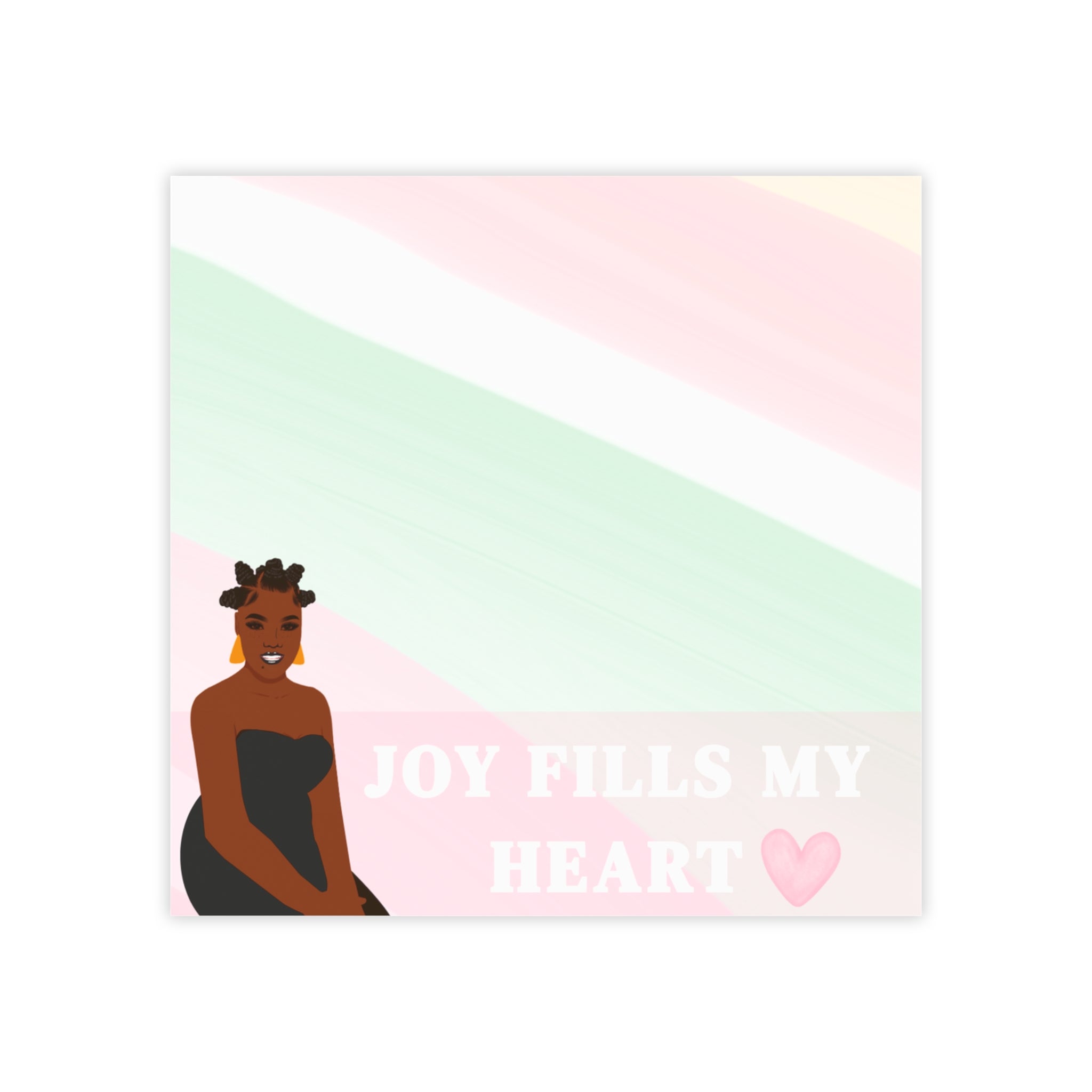 Joy Fills My Heart Post-it Note Pad — Pastel Inspo Sticky Notes