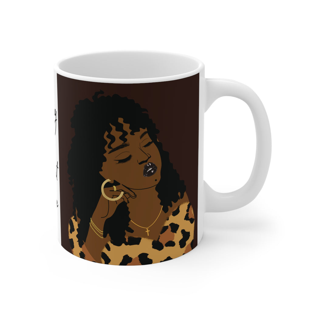 Taking This Moment For Me Mug — Self-Care Leopard Print Coffee Cup