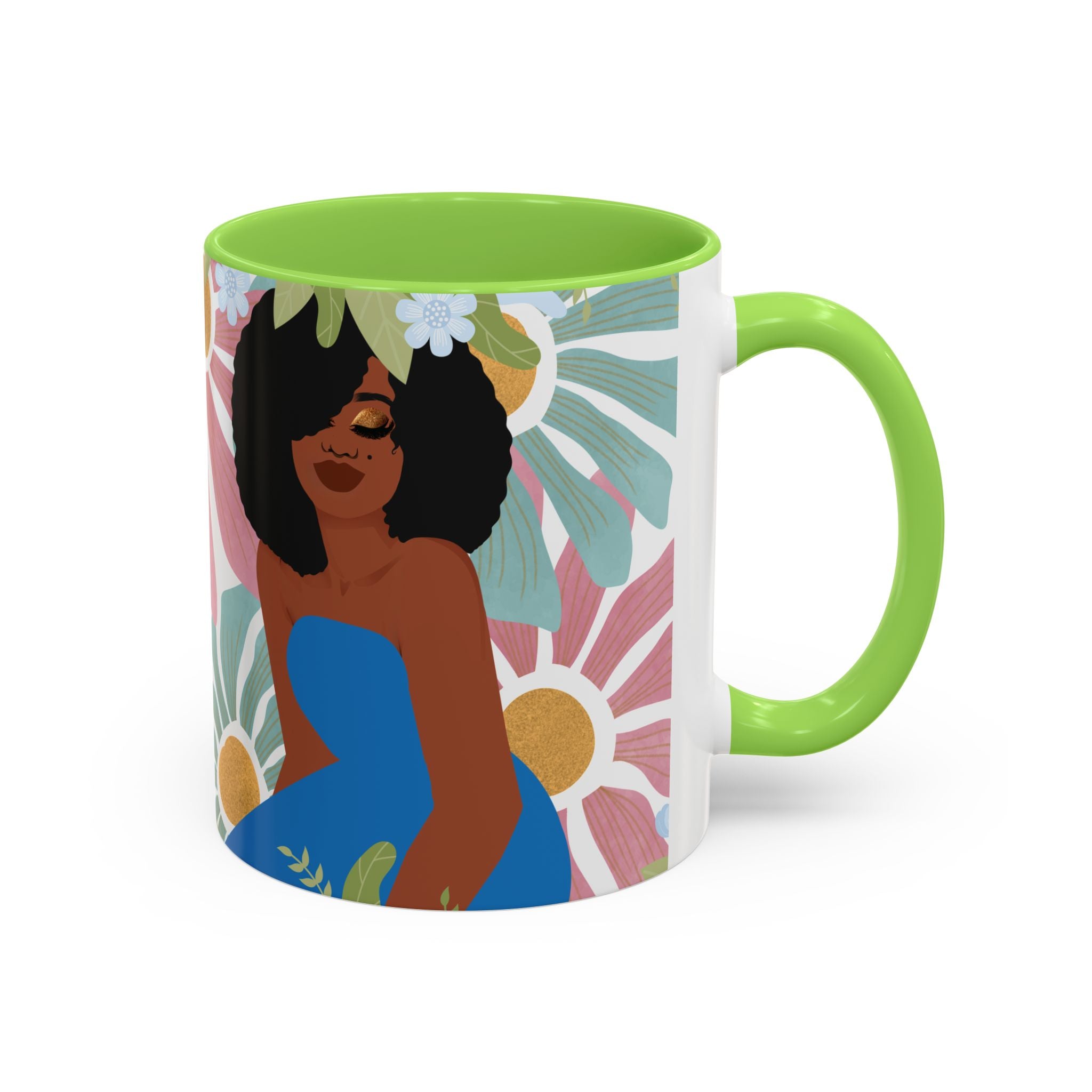 My Boho Floral Afro – Empowering Boho Coffee Cup (11oz)