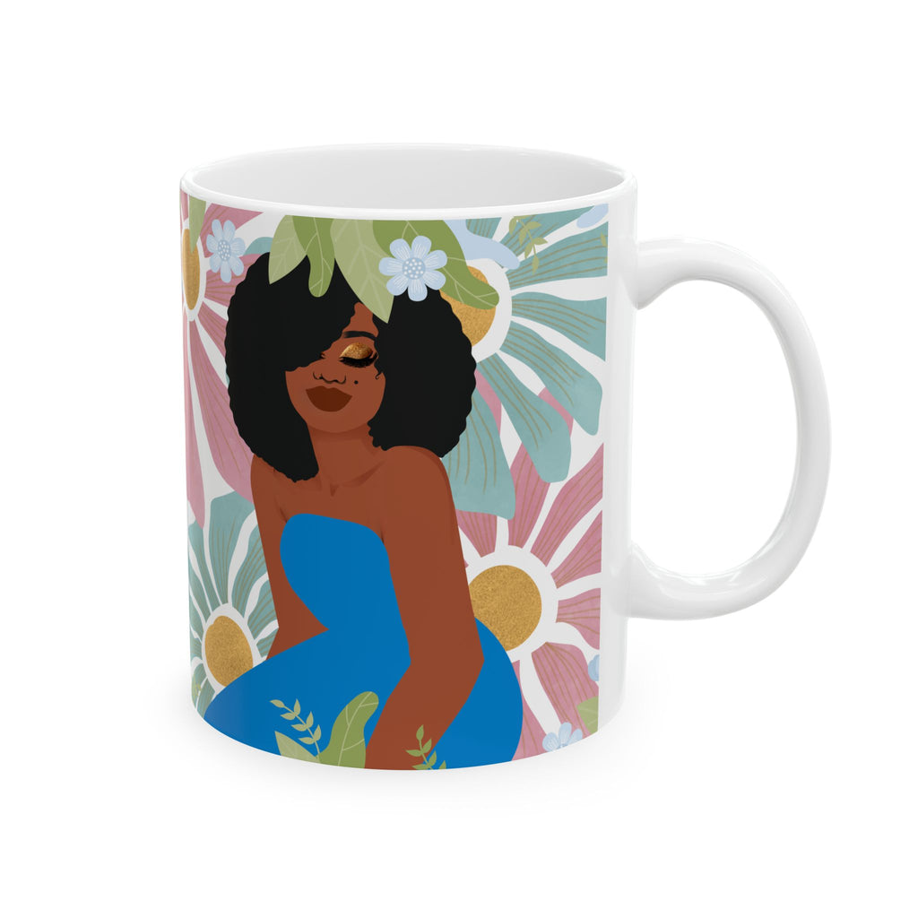 My Floral Afro – Empowering Boho Coffee Cup (11oz & 15oz)